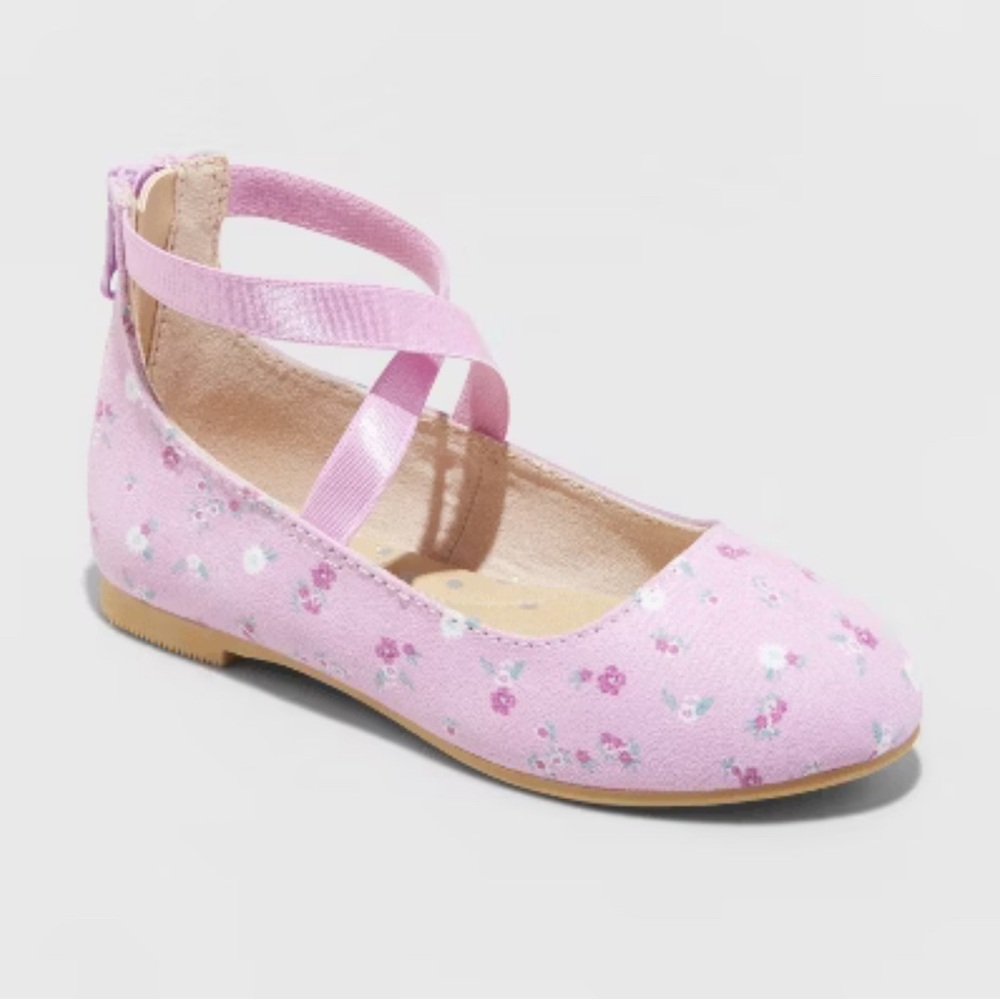 Toddler Girls' Trinity Slip-On
Zipper Ballet Flats - Cat & Jack